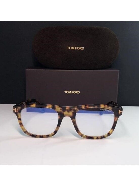 ? - New Authentic TOM FORD FT5939-B 053 square optical Havana main image 10